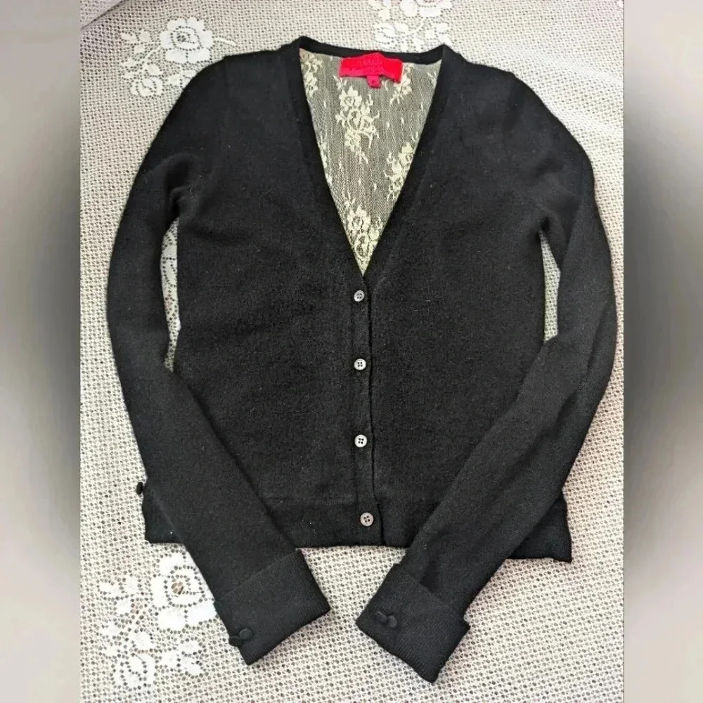 Vintage Juicy Couture Cashmere Lace Cardigan